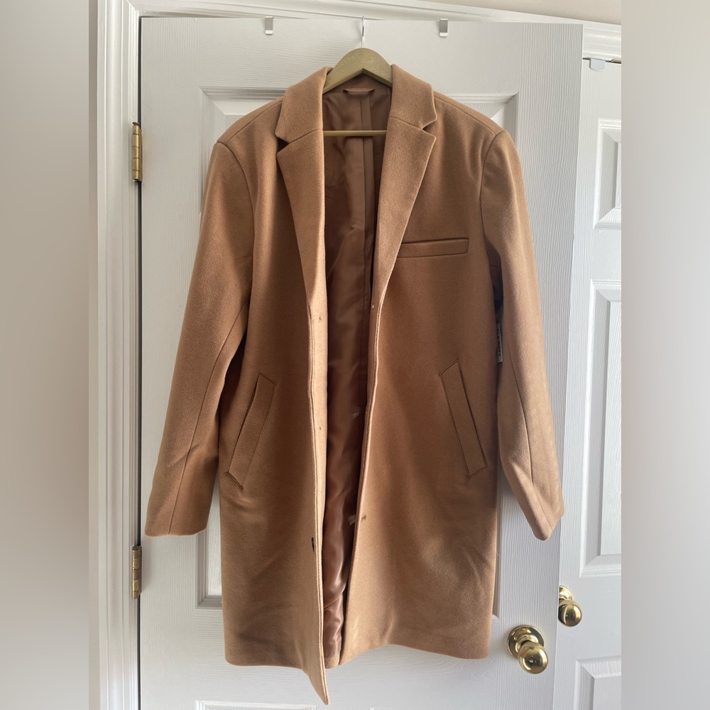NWT Old Navy Soft-Brushed Button-Front Topcoat
